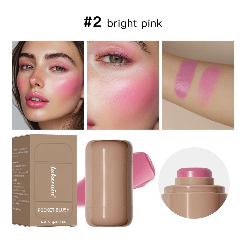 3-in-1 Blush Stick Moisturizing Lip Gloss, Face Rouge, and Facial Cheek Stick