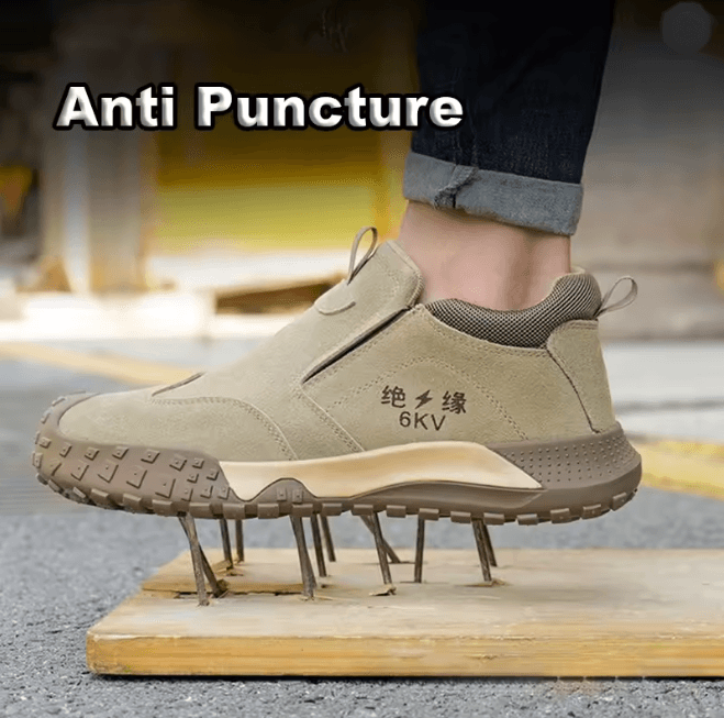 Oulylan Anti Puncture Safety Sneakers Lightweight Breathable Work Shoes for Men