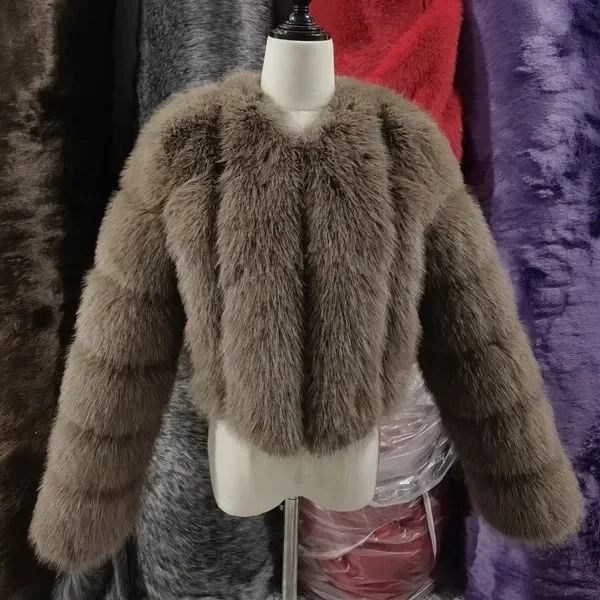Luxury V-Neck Faux Fox Fur Coat | Chic Winter Teddy Jacket & High-Fashion Outerwear System