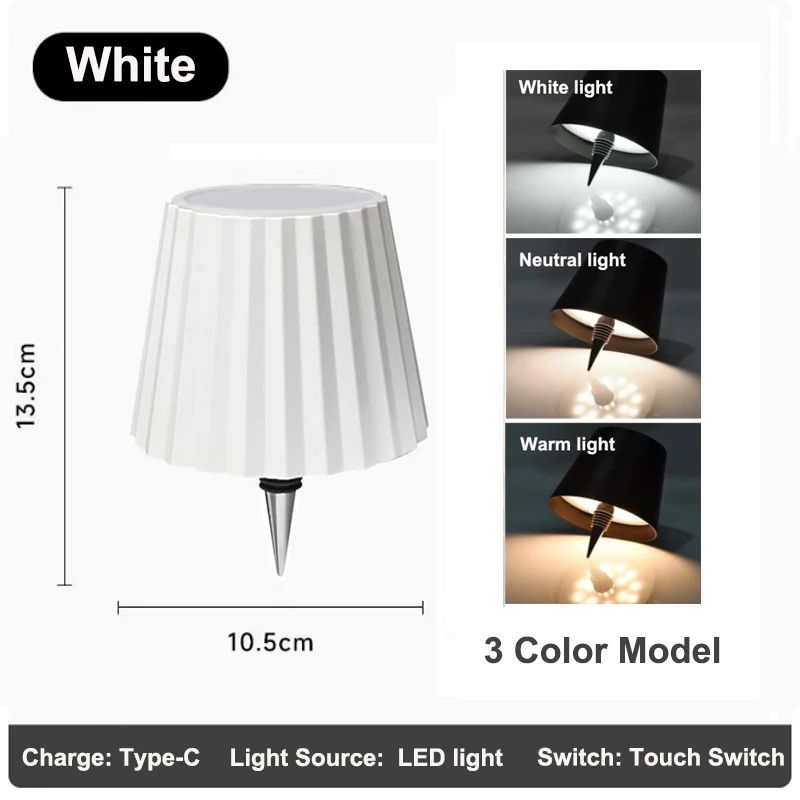 RGB Rechargeable LED Bottle Table Lamp – Touch Control Dimmable Wireless Wine Bottle Light