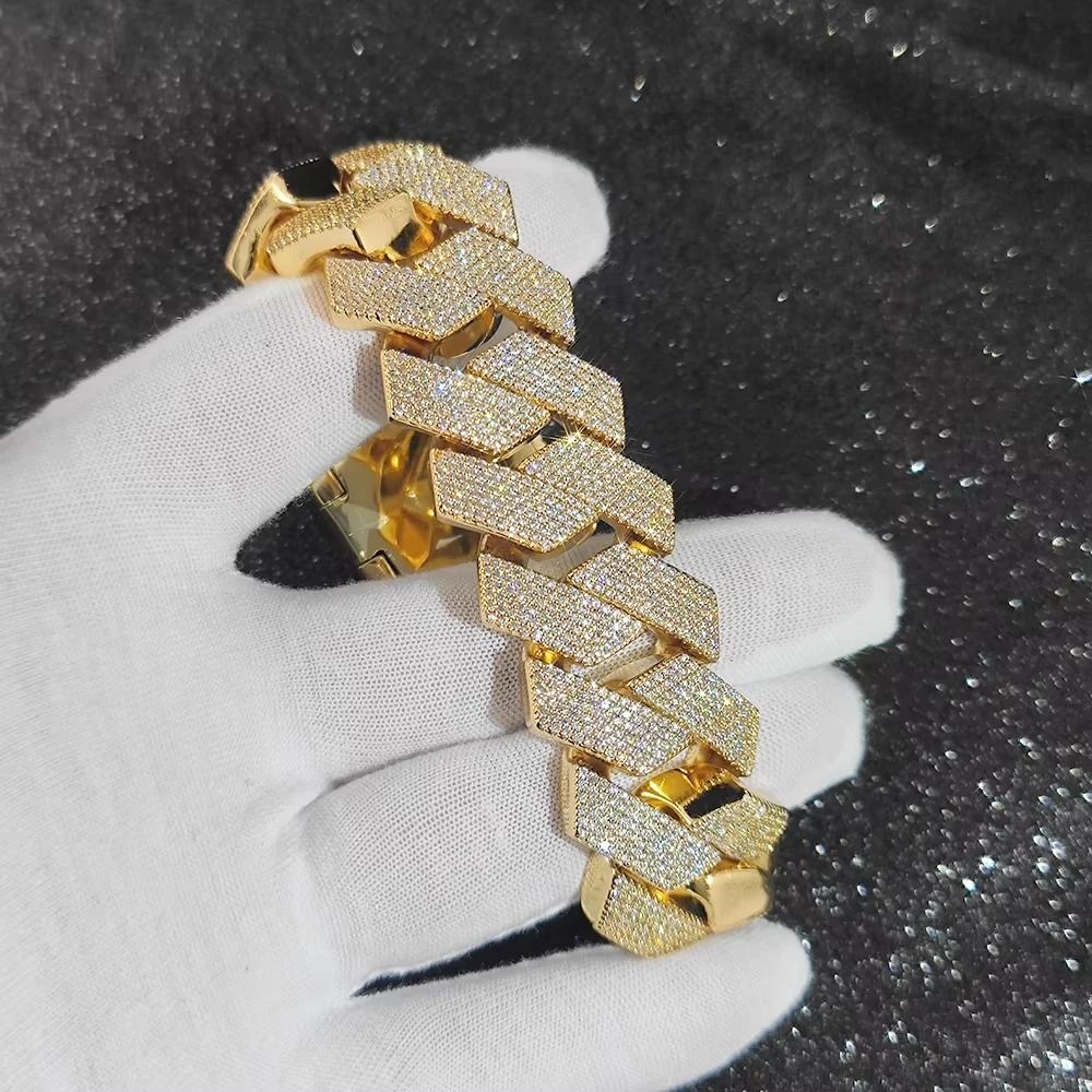 Iced Out Cuban Link Chain 15mm Six Row Heavy Hip Hop Necklace