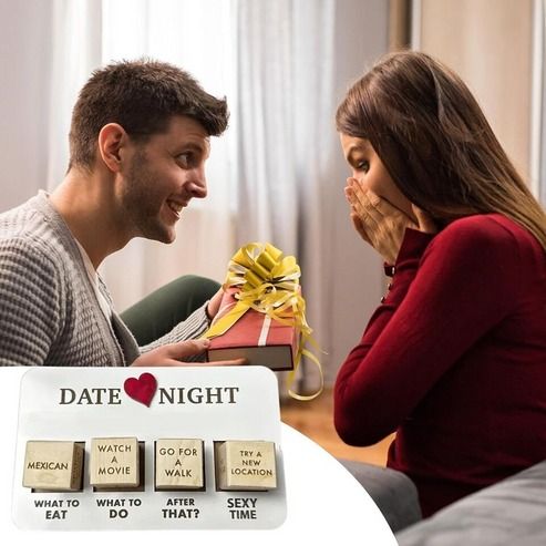 Wooden Date Night Dice Game for Couples, After Dark Edition, Fun Dice Game for Romantic Evenings