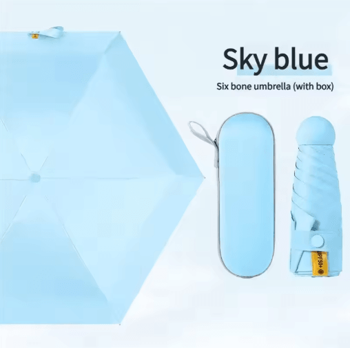 Capsule Mini Travel Umbrella Ultra Light compact travel umbrella with UV Protection