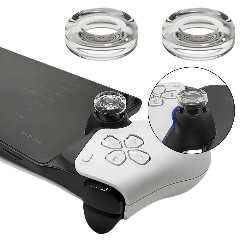 PS5 Portal Anti-Slip Silicone Thumb Grip Caps – Transparent Comfort Joystick Covers