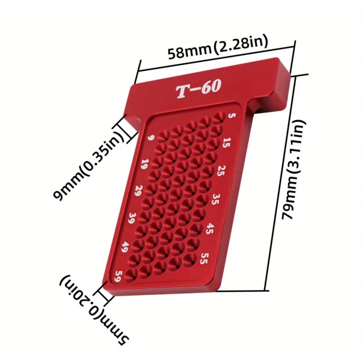 PrecisionPocket T-Square & Hole Scribing Gauge - Metric / Inch Layout Ruler