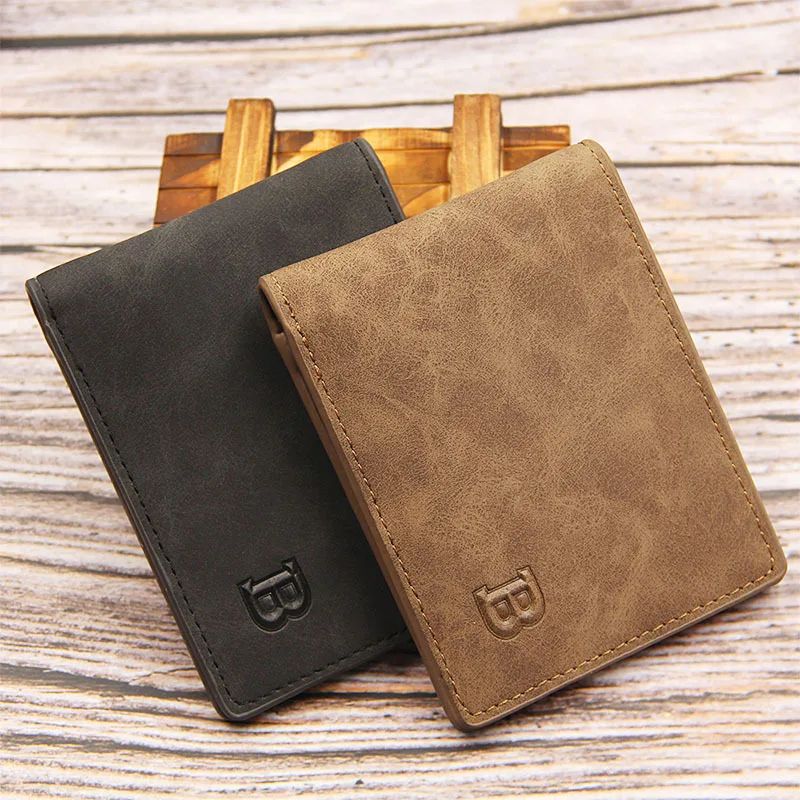 Slim Men Wallet with Zipper Coin Pocket & RFID-Ready Card Holder
