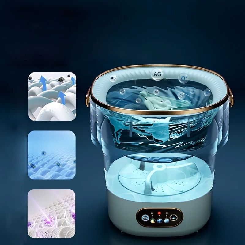 Travel Ready Collapsible 15L Washer & Spin Dryer