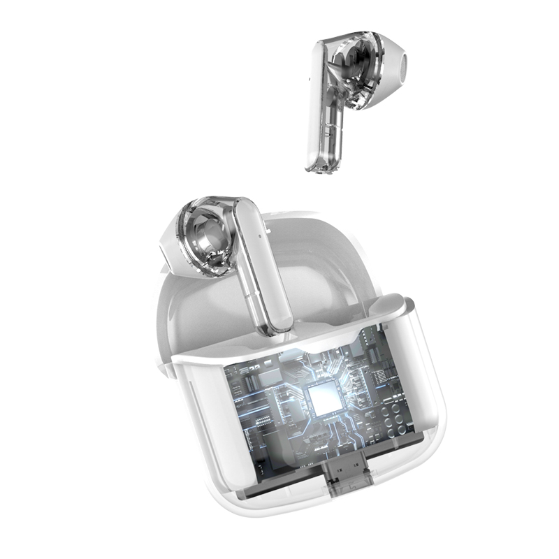 Transparent TWS Wireless Bluetooth Earbuds with Touch Control and HD Audio