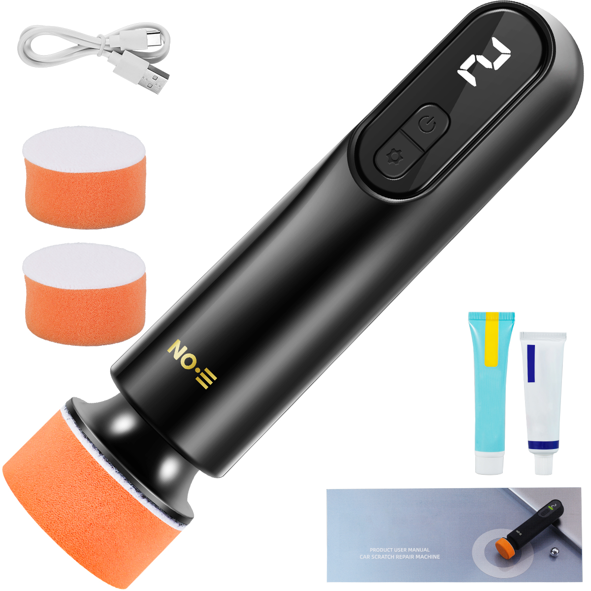 Car Polisher Machine Wireless Electric Polishing Wax Tool, Adjustable Speed LED Display, Auto Polish Waxing Machine