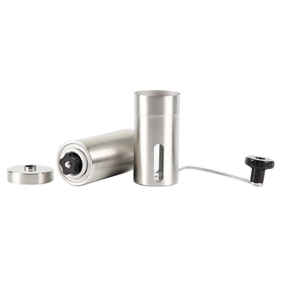 Portable Stainless Steel Manual Coffee Grinder with Ceramic Burr Mill for Beans