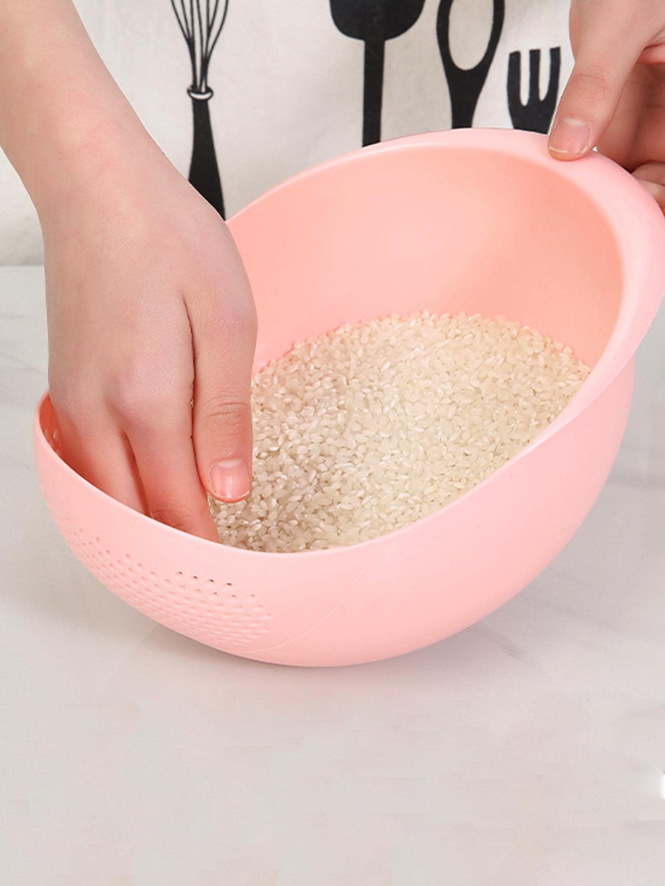 Magic Rice Washing Sieve Non-Leak Kitchen Basin for Vegetables & Rice