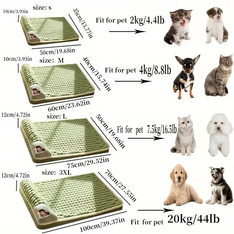 Winter Plush Dog Bed with Removable Washable Cover