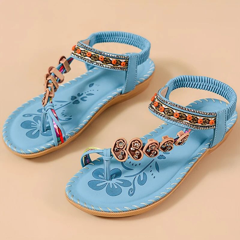 Women Soft Bottom Low Heel Flat Sandals Casual Summer Beach Footwear