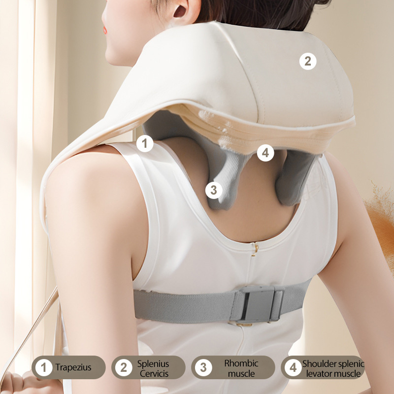 Trapezius Muscle Massager, Multifunctional Cervical Massager, Shoulder Neck Hot Compress