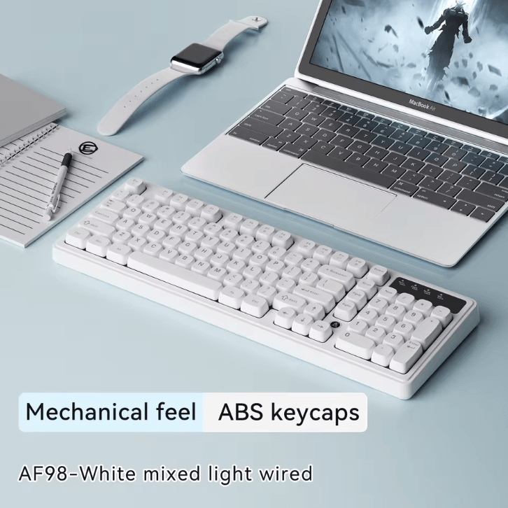 AJAZZ AF98 Wired and Wireless Keyboard with Three Mode RGB and Long Battery Life