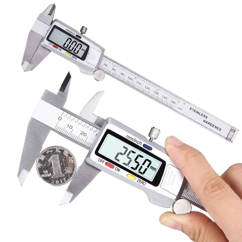 150mm Stainless Steel Digital Caliper – Precision Vernier Measuring Tool with LCD Display