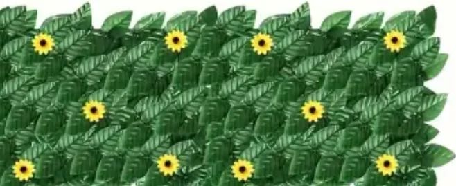 Artificial Ivy Fence with Sunflower Privacy Screen