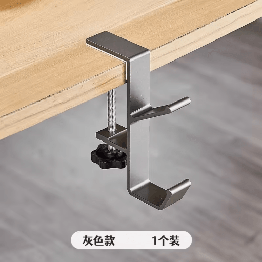 Adjustable Desk Edge Hook Punch Free Hanging Organizer for Headsets Bags and Accessories