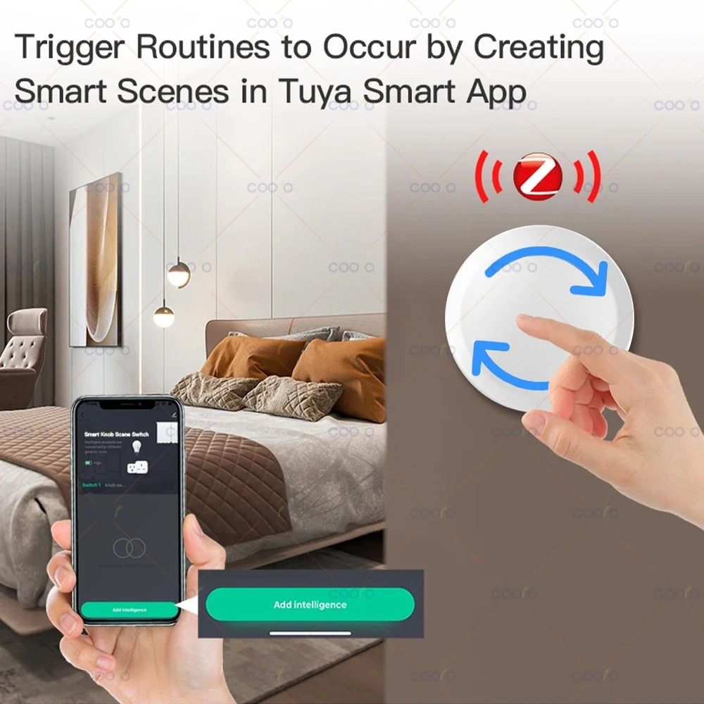 Smart Zigbee Knob Switch Wireless Scene Button and Dimmer