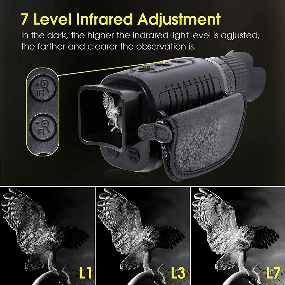 1080P HD Monocular Night Vision Device | Infrared Camera with 10X Digital Zoom & 1000M Range