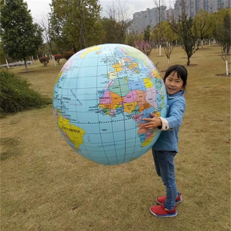 Kids Inflatable Globe Geography Toy Educational Beach Ball World Map