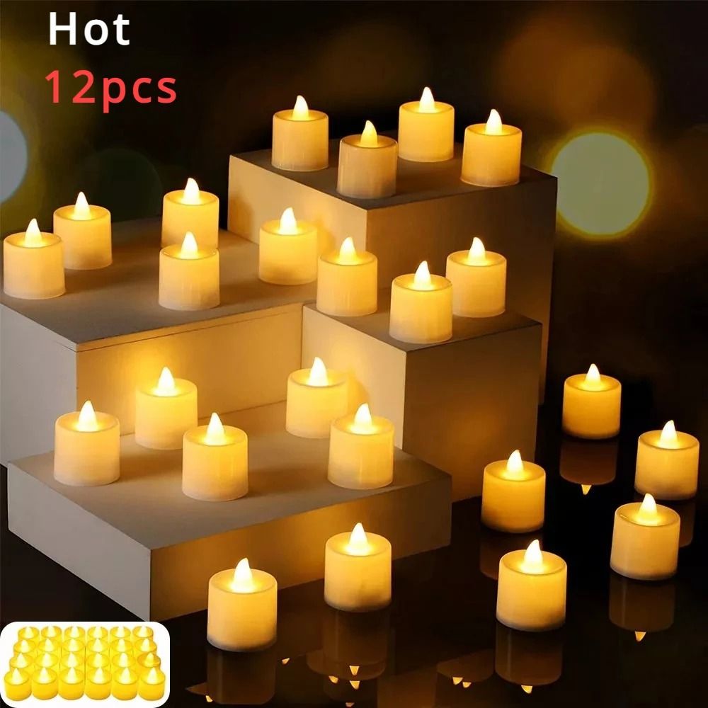 Flameless LED Tea Candle Battery Operated Decorative Light for Home and Events