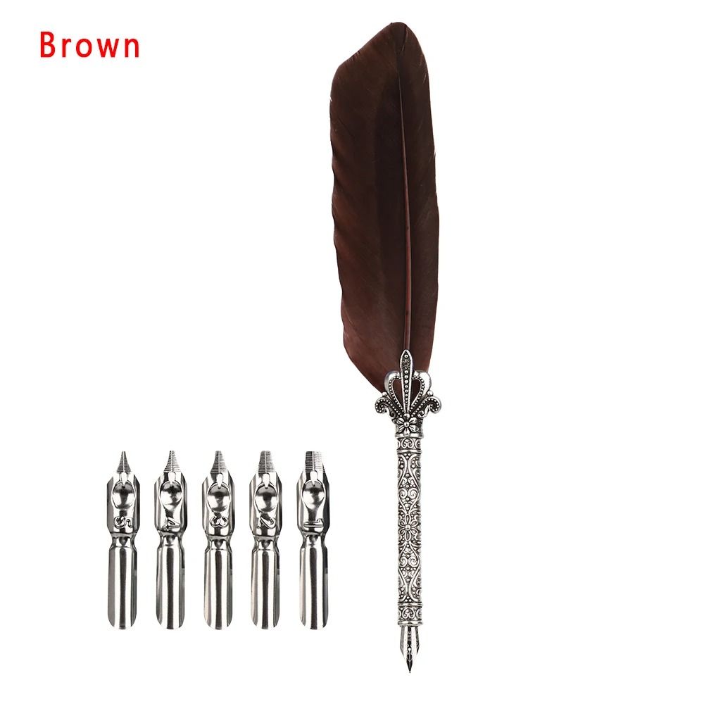 Antique Luxury Quill Set | High-Fidelity European Feather Pen Gallery & Professional Calligraphy Toolkit