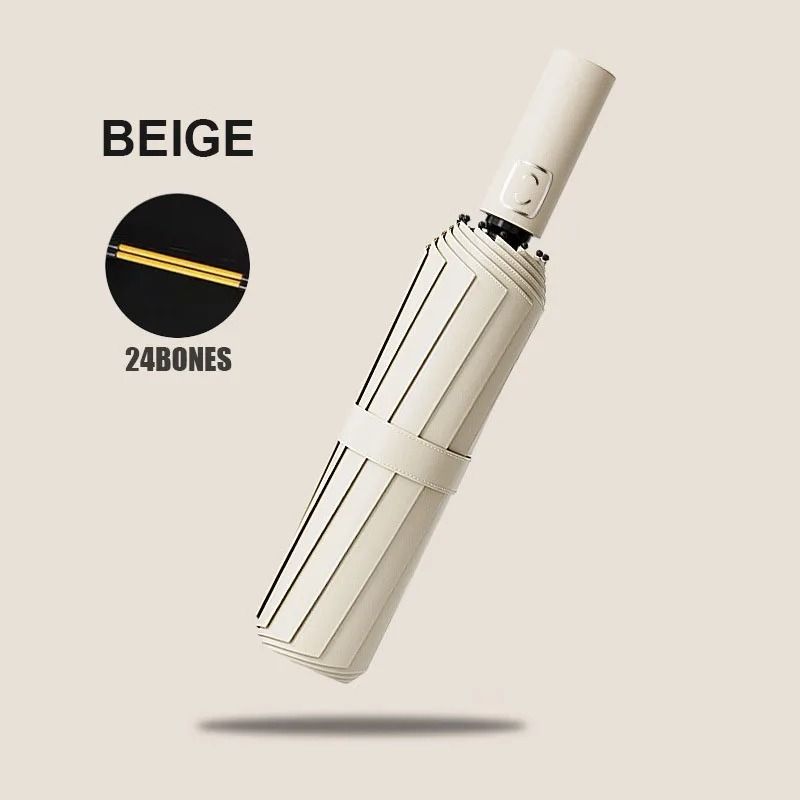Automatic Umbrella With 24-Bone Windproof Frame And UV Protection