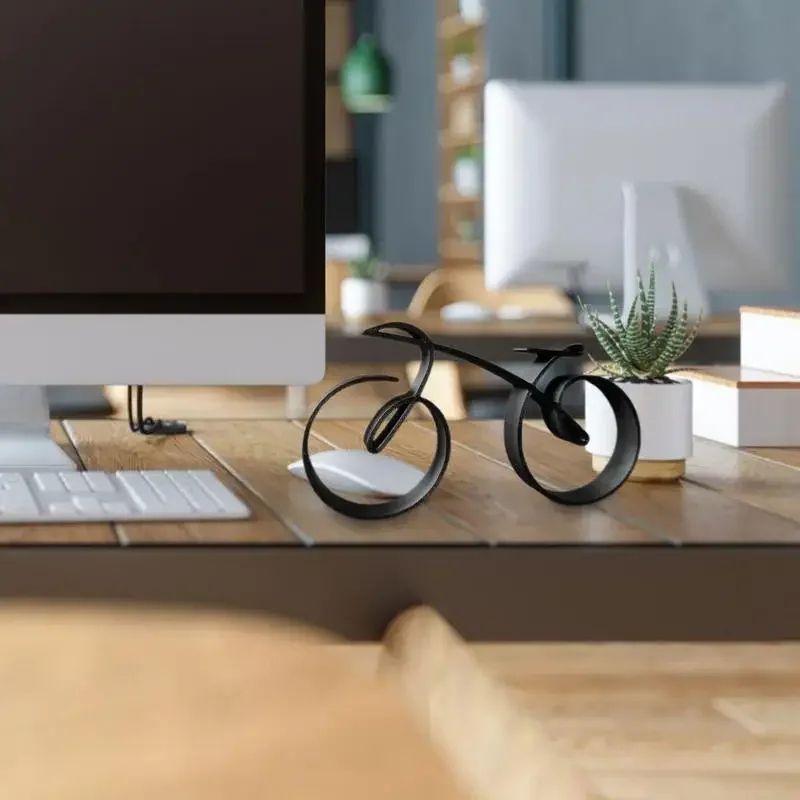 Modern bicycle desk decor Acrylic minimalist bicycle sculpture for Office and Home