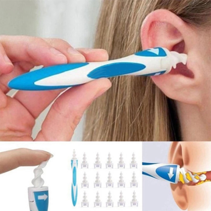Portable Silicone Ear Cleaning Set Soft Spiral Ear Wax Removal Tool for Personal Hygiene and Beauty Care