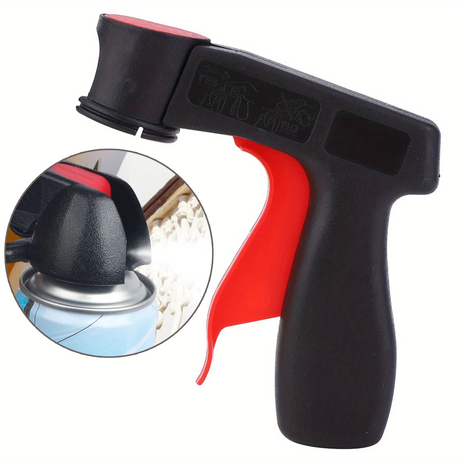 Ergonomic Paint Spray Handle Aerosol Trigger Adapter with Lock
