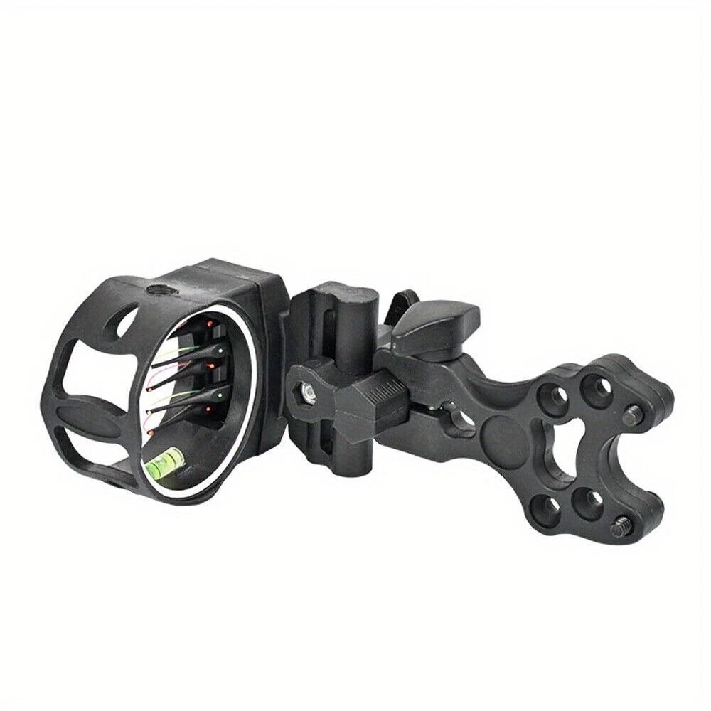 Adjustable Compound Bow Sight 5 Pin Fiber Optic with Bubble Level