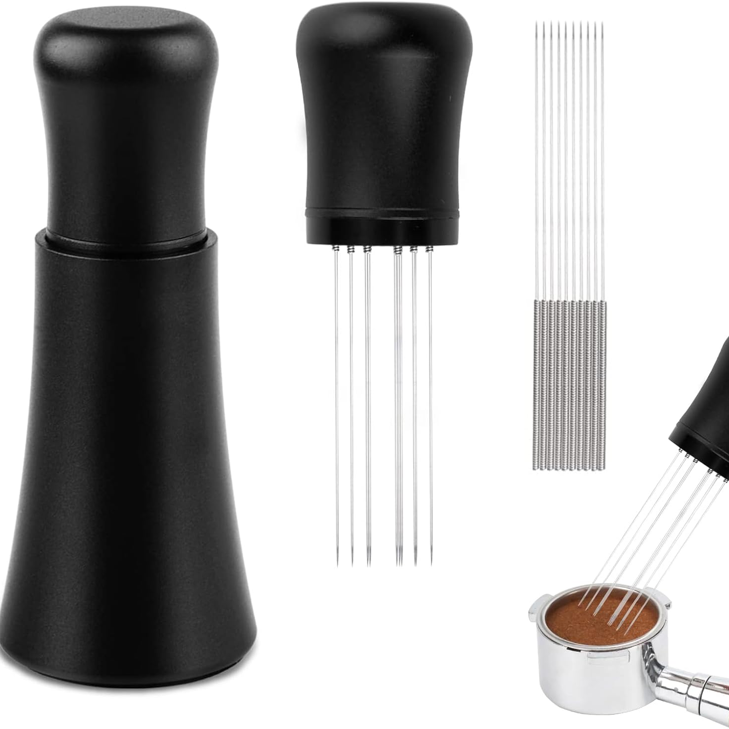Wood Handle Coffee Stirring Tool Powder Stirrer, Barista Leveler WDT Distributor Accessories