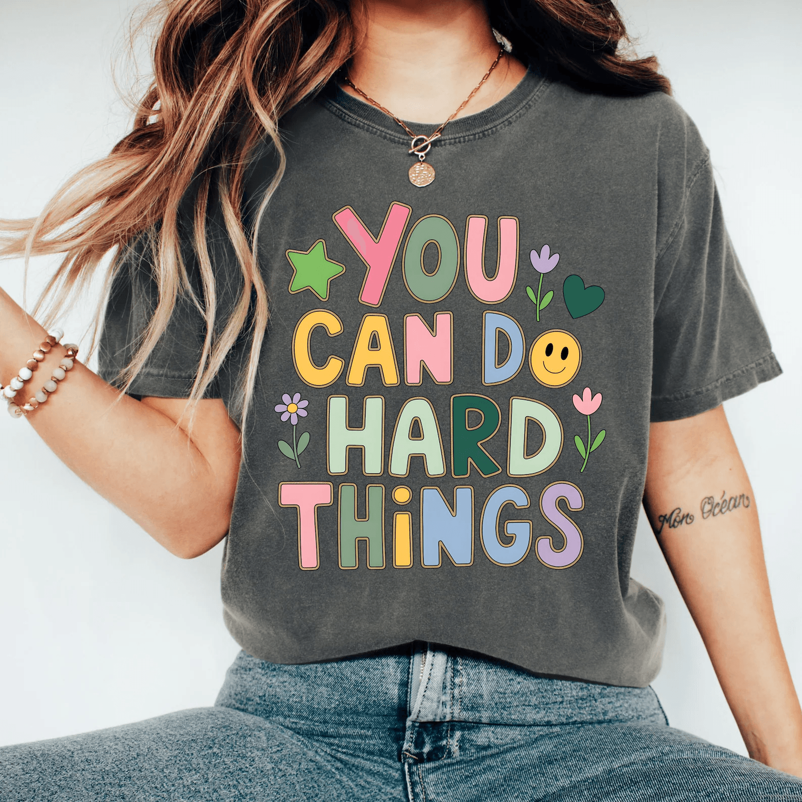 Comfort Colors You Can Do Hard Things Teacher Shirt | SPED Counselor Motivational Tee