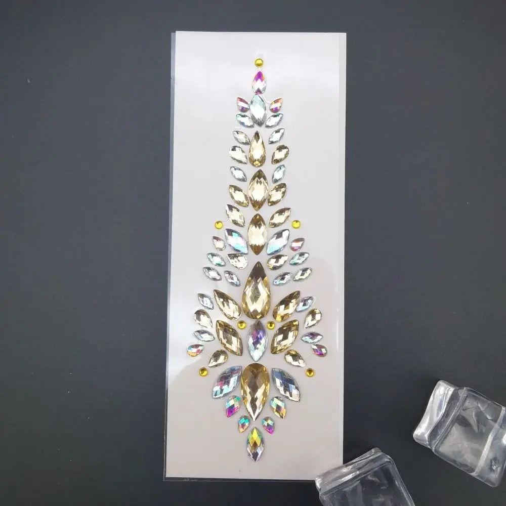 CrystalVibe Festival Face Gem Stickers 3D Rhinestone Face Jewels EDM Forehead and Body Gems