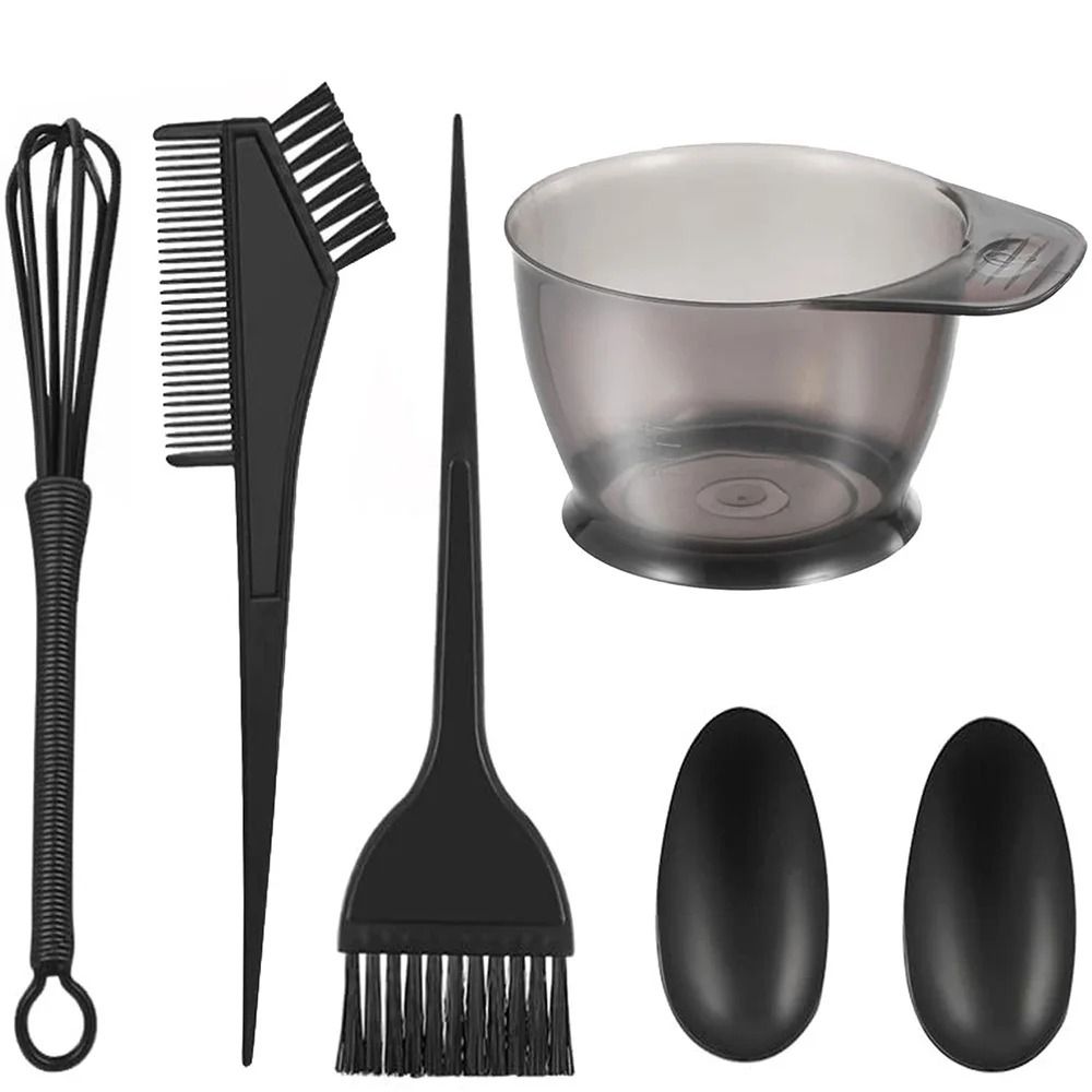 Hair Coloring Kit with Mixing Bowl Brushes Clips and Gloves for Salon or Home Use
