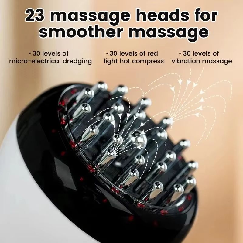 Electric Meridian Gua Sha Body Massager with Microcurrent, Vibrate & Hot Compress Therapy