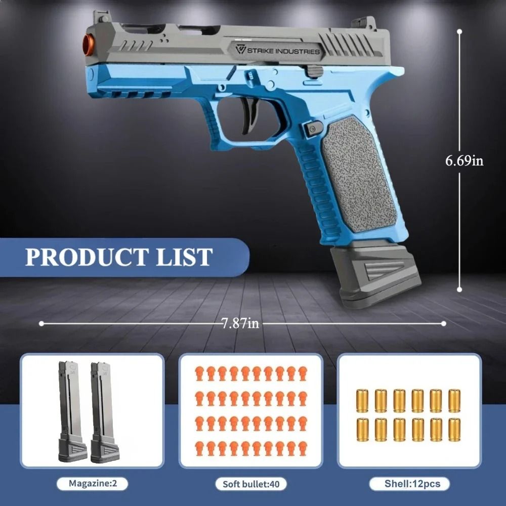 SIG17 Shell Ejecting Soft Bullet Toy Pistol with Blowback Action