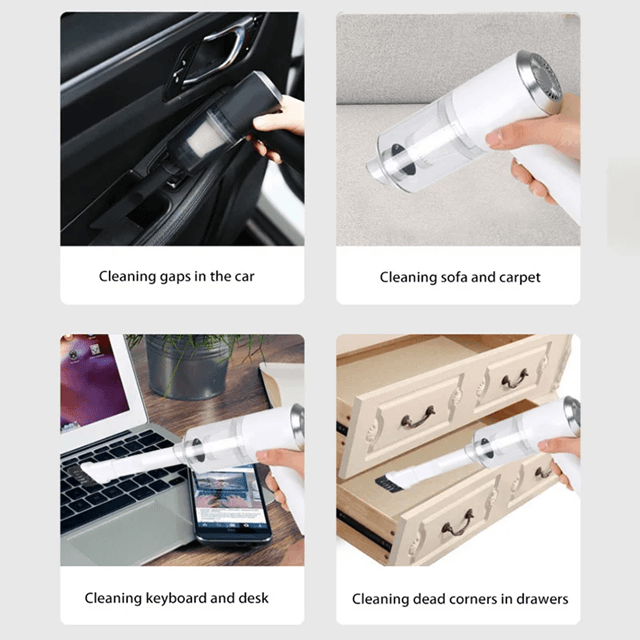 CleanJet Mini Car Vacuum Cleaner Wireless Handheld Wet and Dry Vacuum