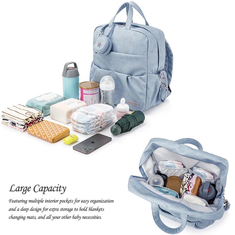 Soboba Large Capacity Diaper Backpack – Waterproof Baby Diaper Bag with Pacifier Holder