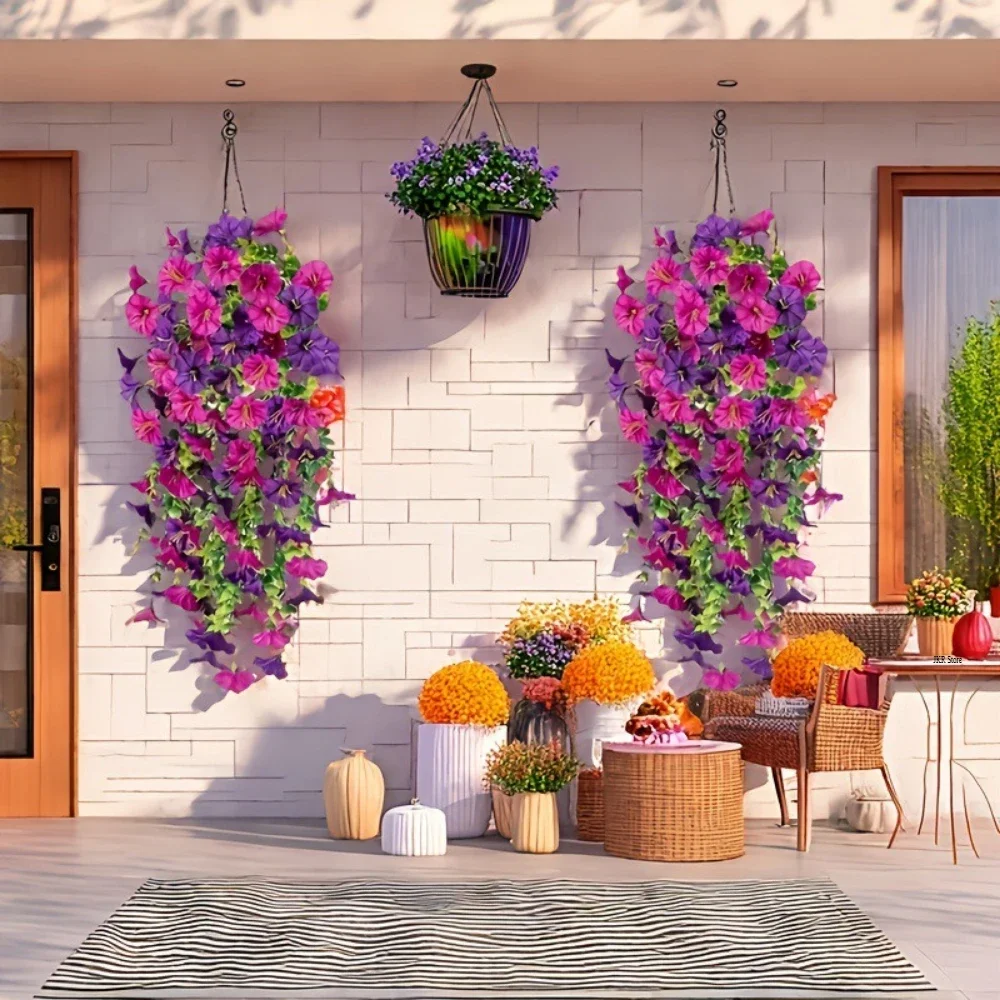 Artificial Flower Hanging Flowers, UV Resistant Room Decor for Weddings and Easter Decoration