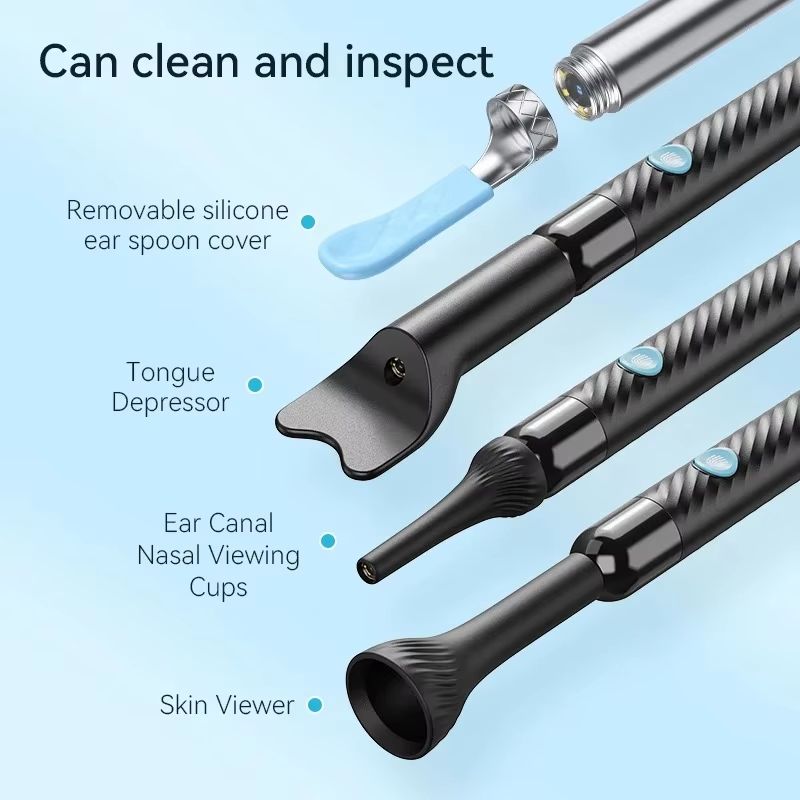Wireless Ear Cleaner with 8MP Camera – Rechargeable Ear Wax Removal Kit with Ear Spoon