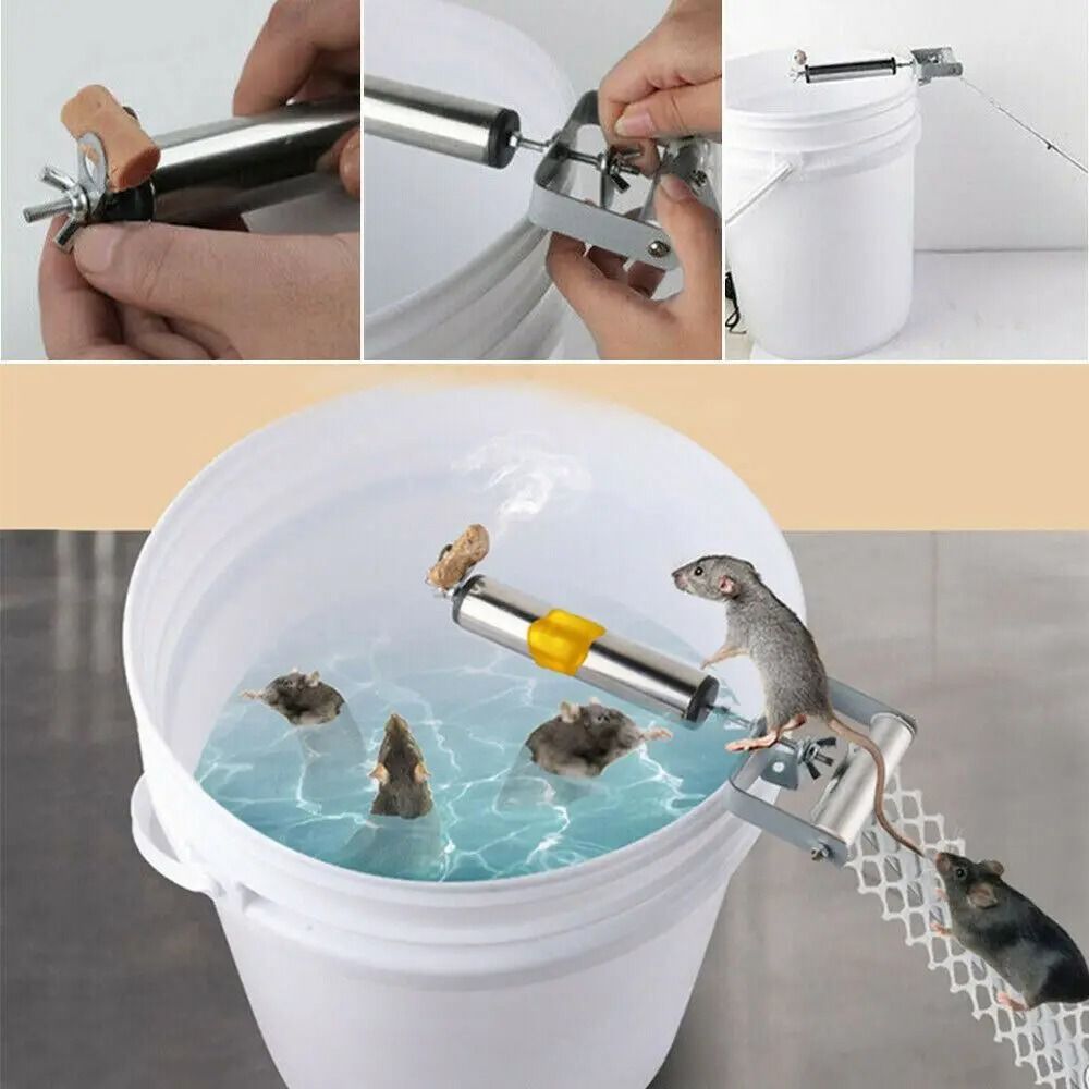 Multi Catch Roller Slide Lid Mouse Rat Trap for Household Use