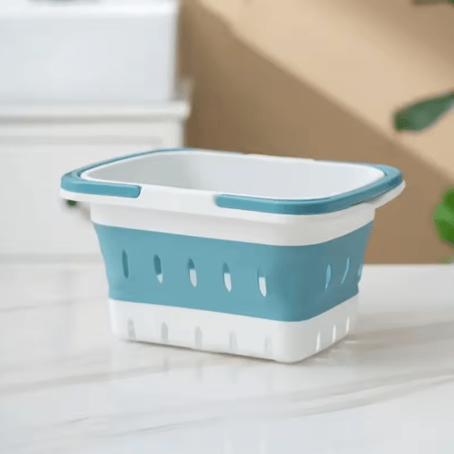 Collapsible Oval Laundry Basket with Handles Space Saving Washing Tub