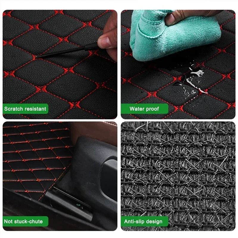 Luxury All-Weather Universal Car Floor Mats – 4-Piece Complete Interior Protection Set