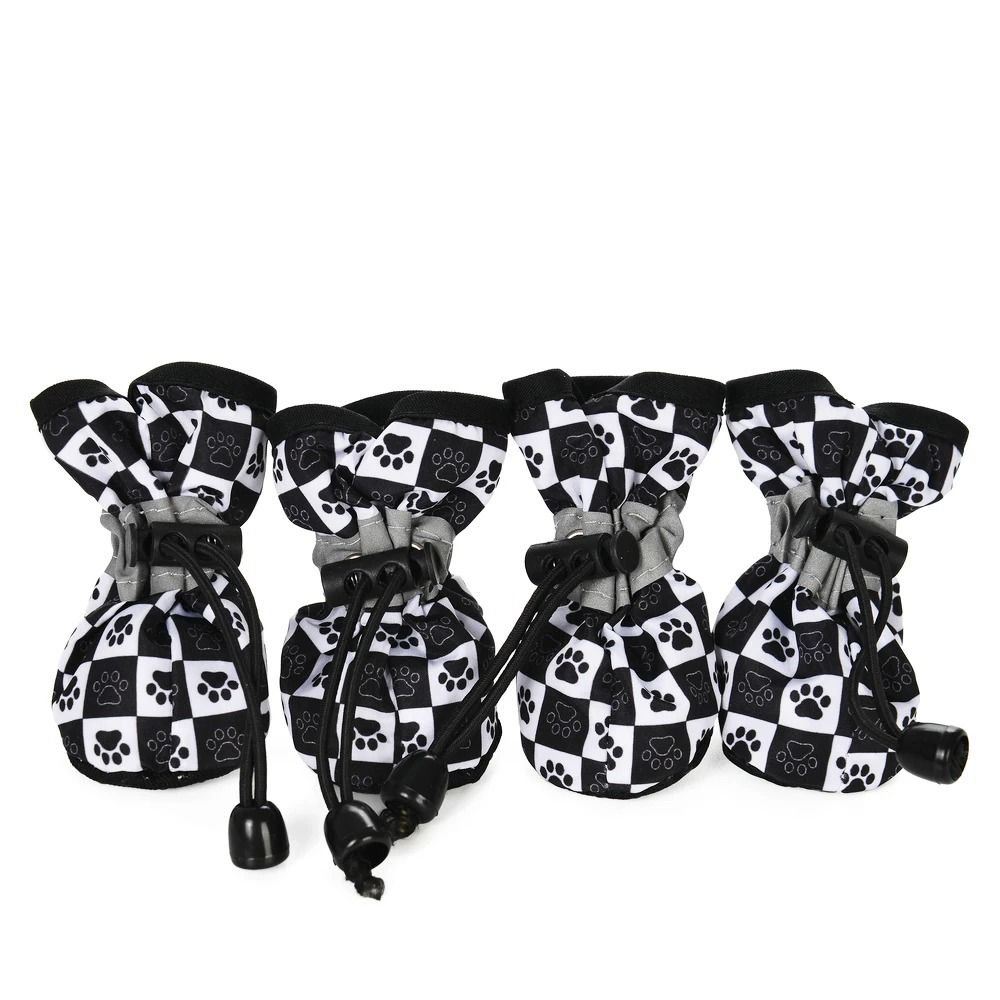 Adjustable Anti Slip Pet Dog Shoes Four Piece Set