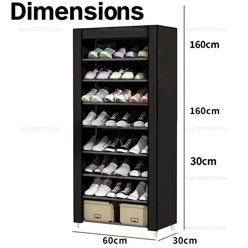 Simple Dustproof Shoe Cabinet Multi Layer Storage Organizer for Dormitory and Rental Home