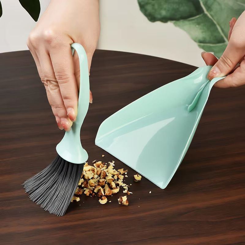 2-Set Mini Cleaning Brush and Dustpan Kit for Drawers, Desktops, and Small Gaps