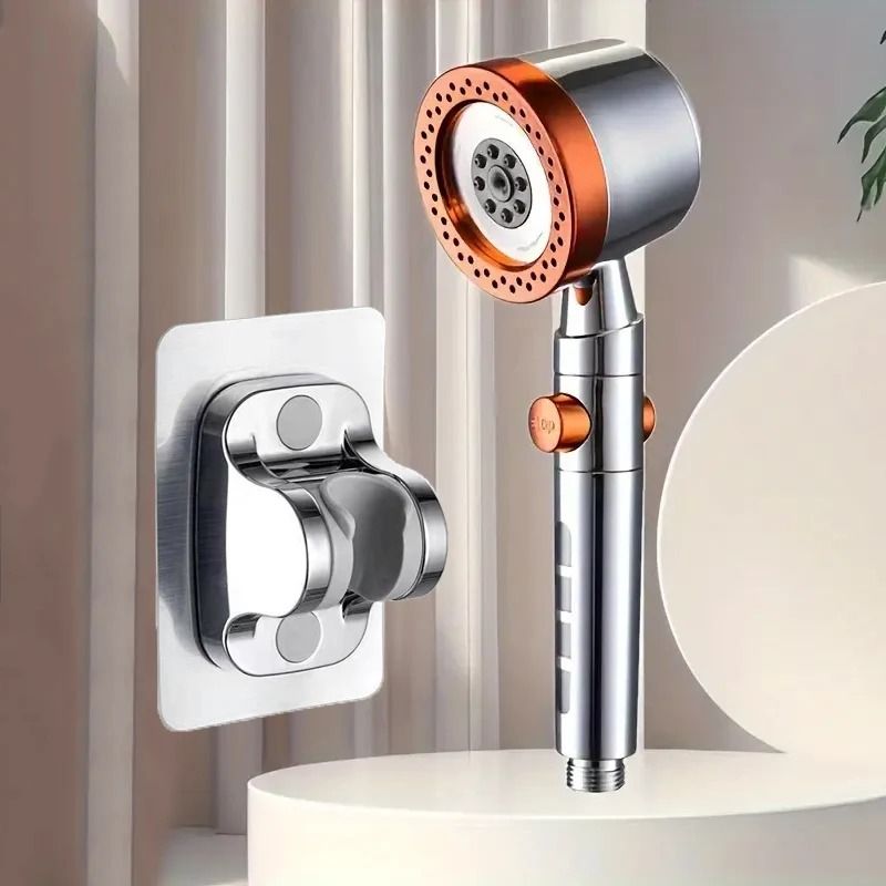 High Pressure Water Saving Handheld Shower Head with Stop Button