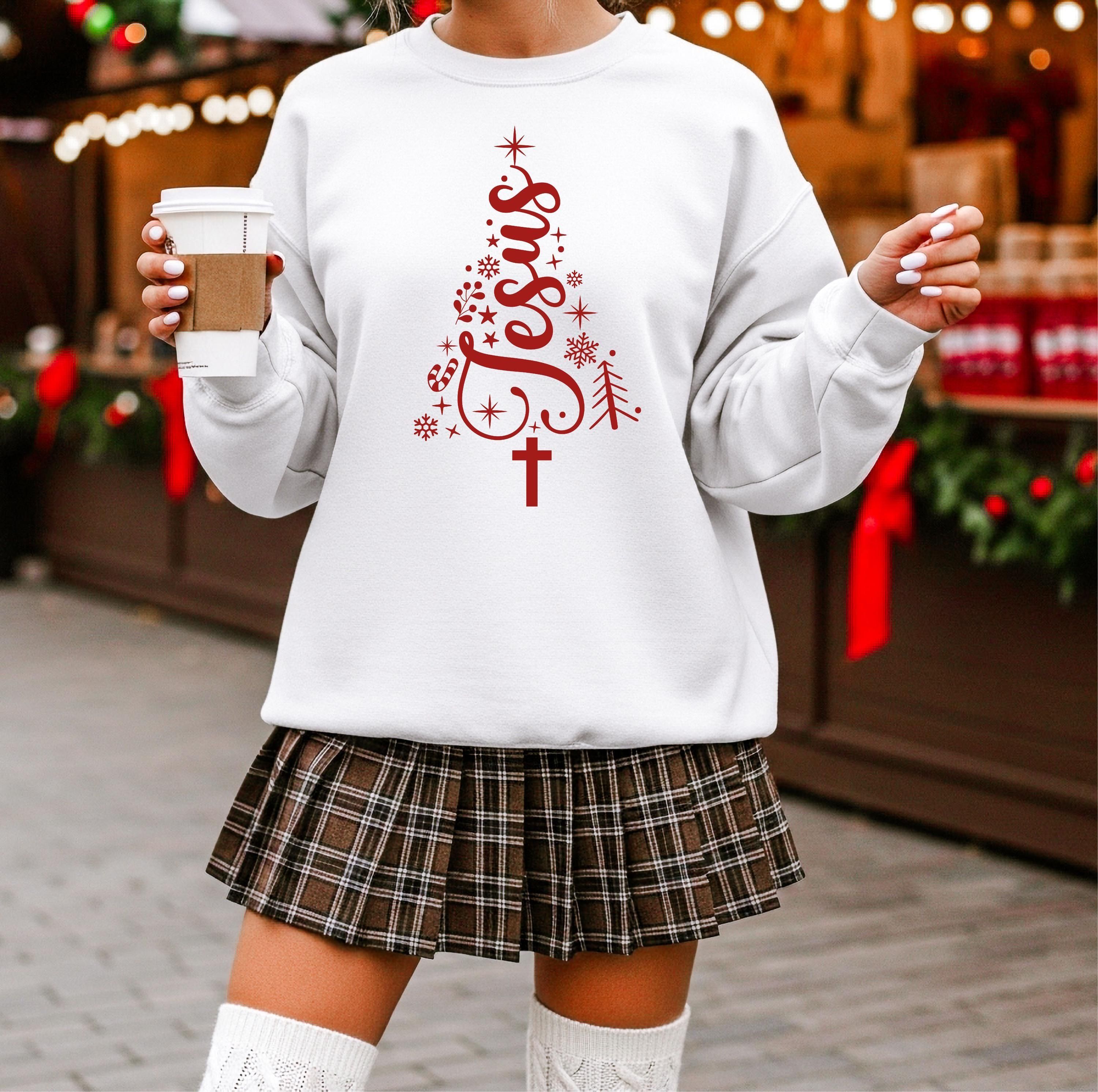 Jesus Christmas Sweatshirt, Christian Christmas tees, Faith Holiday Crewneck, Religious Christmas Sweatshirt